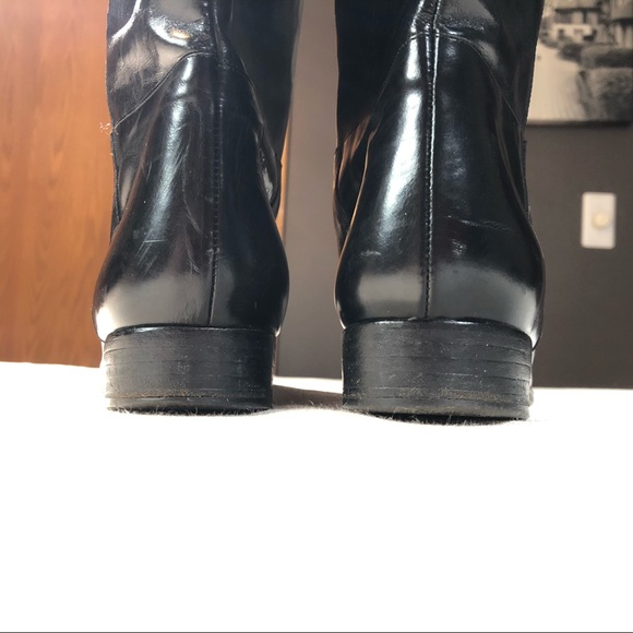 EUC Vintage Italian Black Leather Riding Boots 10M - Picture 5 of 14